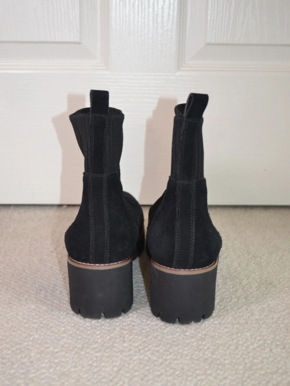 Blondo “Darren” Sllip-On Chelsea Boots in Waterproof Black Suede